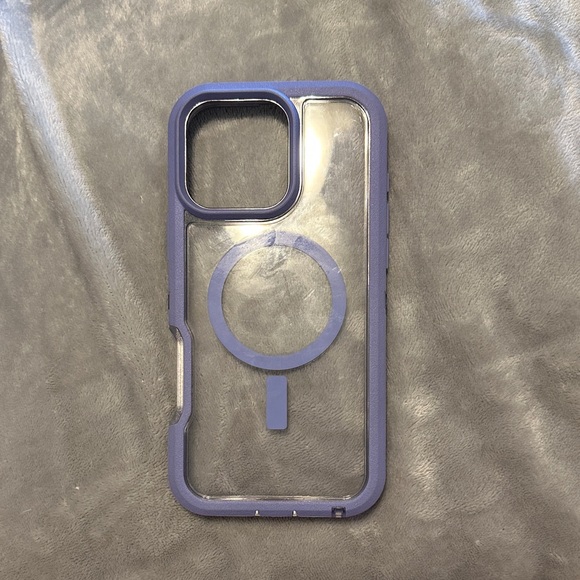 OtterBox Clear and Purple MagSafe Phone Case - Picture 1 of 3
